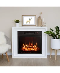 Sugift 18 Inch Electric Fireplace Inserted with Adjustable Led Flame