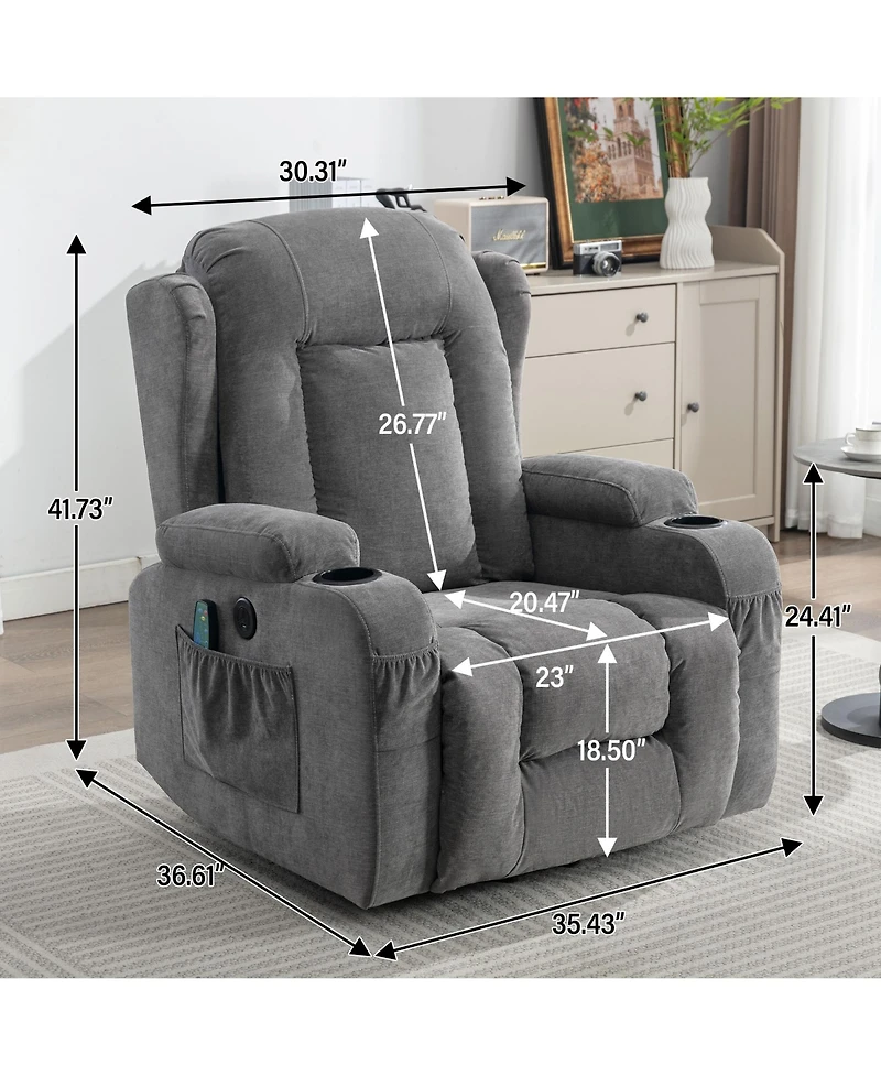 Boyel Living Power Lift Recliner Chair Recliners with Heat and Massage