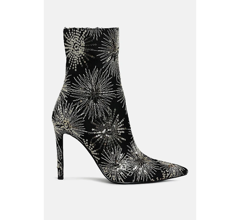 Oleander Sequin Embellished Stiletto Boots