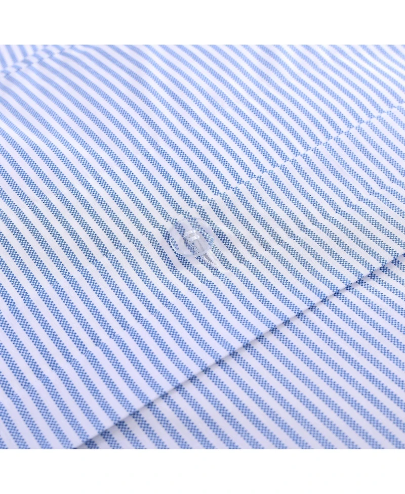 Poppy & Fritz Oxford Stripe Cotton Blue 2 Piece Duvet Cover Set-Twin