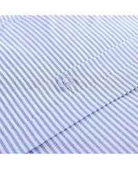 Poppy & Fritz Oxford Stripe Cotton Blue 2 Piece Duvet Cover Set-Twin