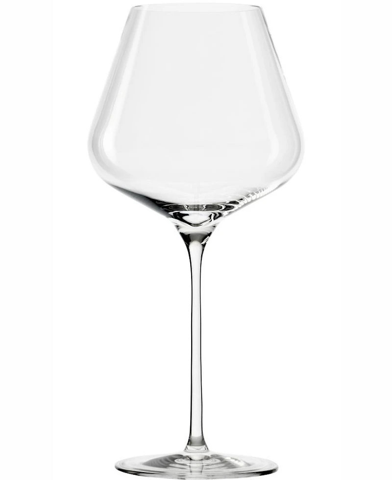 Stolzle Lausitz Quatrophil Burgundy Glasses, Set of 4