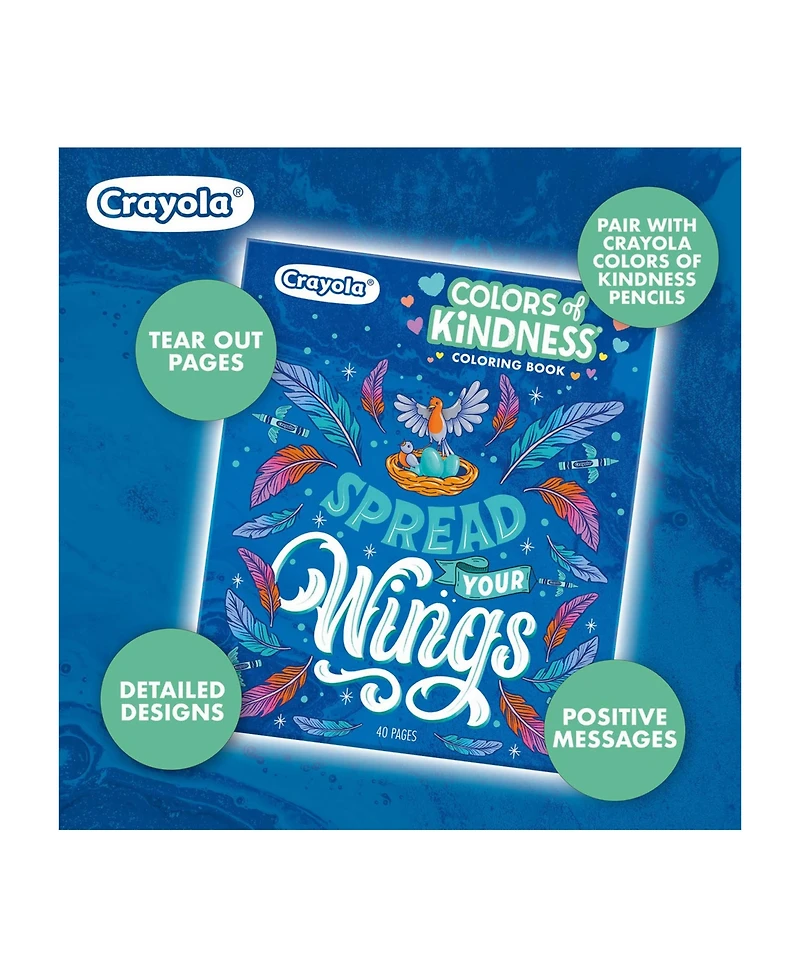 Crayola Colors of Kindness Adult Coloring Book, Pack of 4