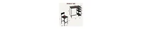 gaomon Dining Table Set for 2, Kitchen Table and Chairs with Wine Rack, Metal Frame Modern Bar Table Set with 2 Chairs