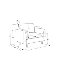 Studio Living 41.3" Polyester Sydney Chair