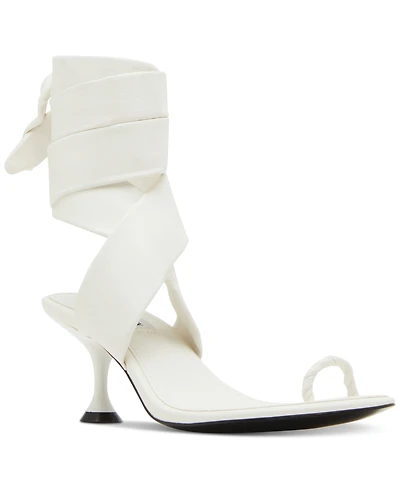 Steve Madden Women's Symone Lace-Up Kitten-Heel Sandals