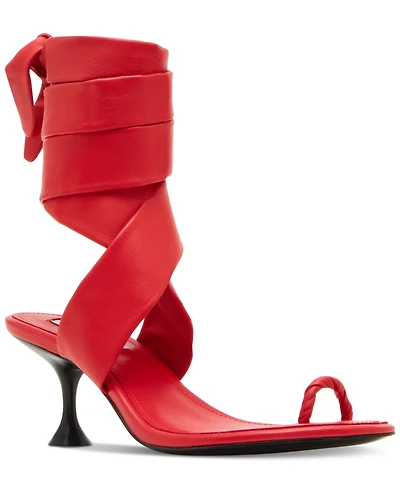 Steve Madden Women's Symone Lace-Up Kitten-Heel Sandals
