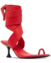 Steve Madden Women's Symone Lace-Up Kitten-Heel Sandals