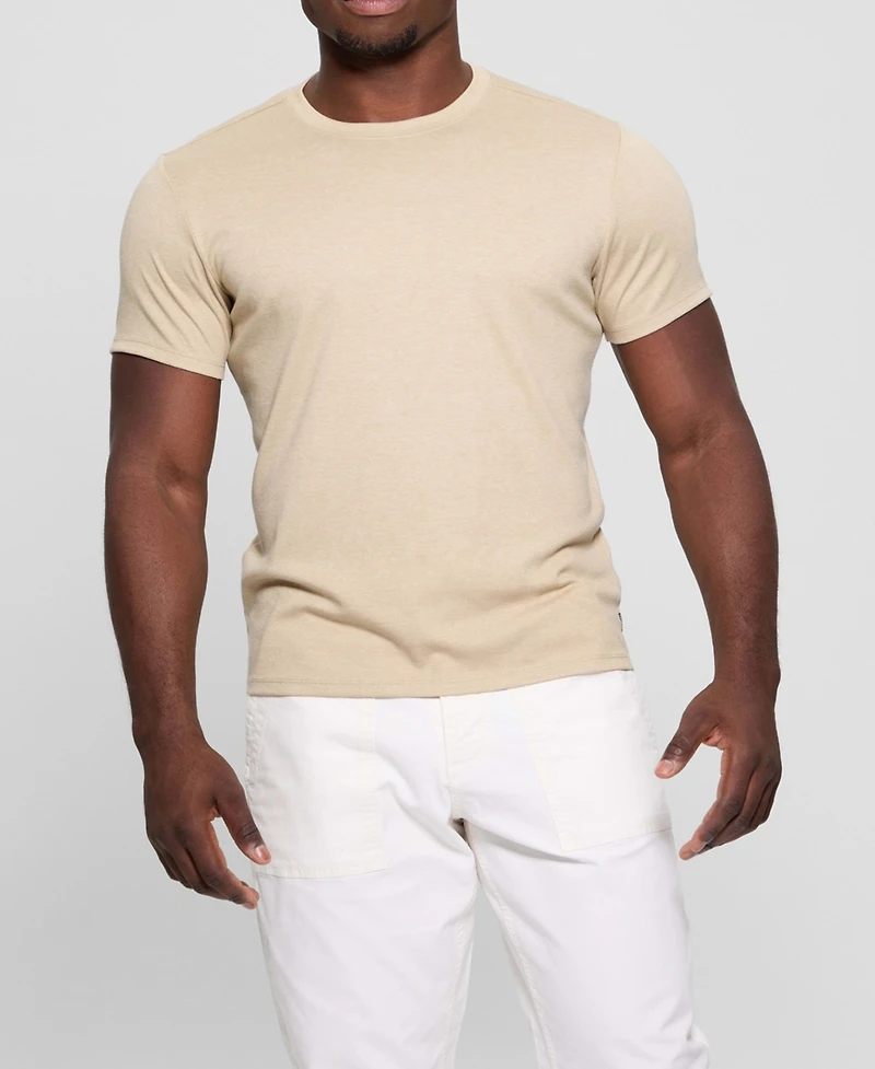 Guess Men's Short Sleeve Solid Granada Crew Shirt