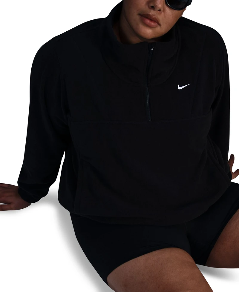 Nike Plus Size One Therma-fit 1/2-Zip Fleece Top