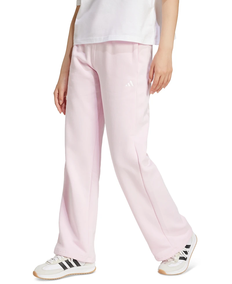 adidas Women's Essentials Feel Cozy Mid-Rise Open-Hem Pants