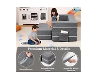 gaomon Kids Play Couch, 3Pcs Modular Kids Couch Toddler Couch for Playroom Bedroom Furniture