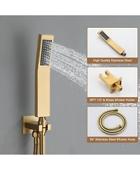 Casainc Single Handle 1-Spray Thermostatic 4-function Shower Faucet