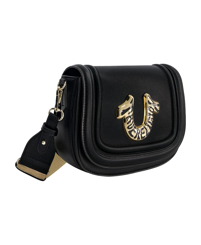 True Religion Women's Crossbody Bag with Branded Logo Detail