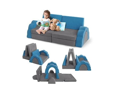 gaomon 11pcs Modular Kids Play Couch, Children Sectional Sofa Floor Toddler Couch for Kids Creative Play