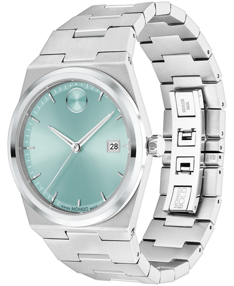 Movado Men's Bold Quest Swiss Quartz Stainless Steel Watch 40mm