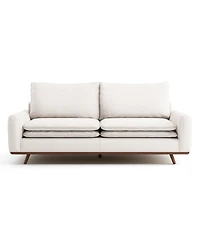 Furniture of America 83" Kasi Cotton Round Arm Sofa