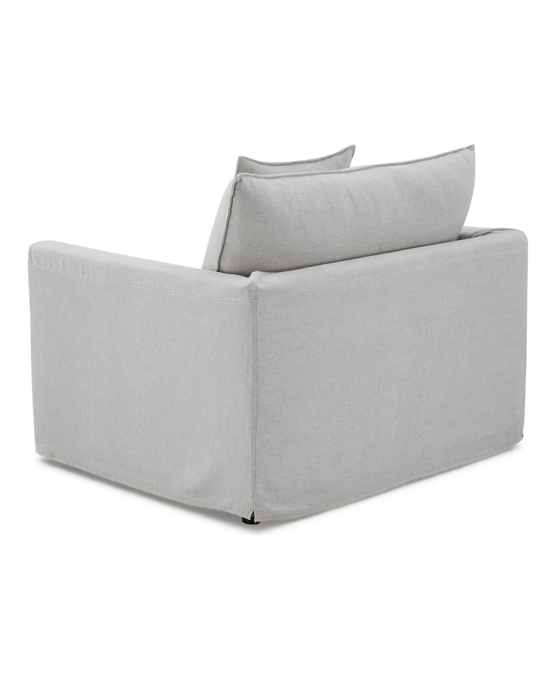 Furniture of America 47" Linen Maddy Narrow Track Arm Chair