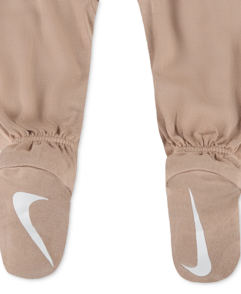 Nike Baby Essentials Viscose Long-Sleeve Footed Coveralls, 2 Pack
