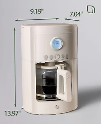 Willow Kitchen 12 Cup Coffee Maker – Programmable Brewing Options with Timer, Beautiful Design, Glass Pot