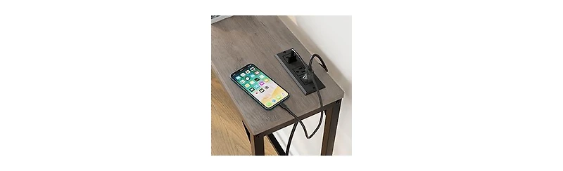 gaomon Console Table with Power Outlets & Usb Ports, Narrow Sofa Table with Charging Station
