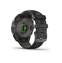 Garmin fenix 8 47mm, Amoled, Outdoor & Fitness Gps Smartwatch, Saphire, Carbon Gray Titanium Black, Black/Pebble Gray Band