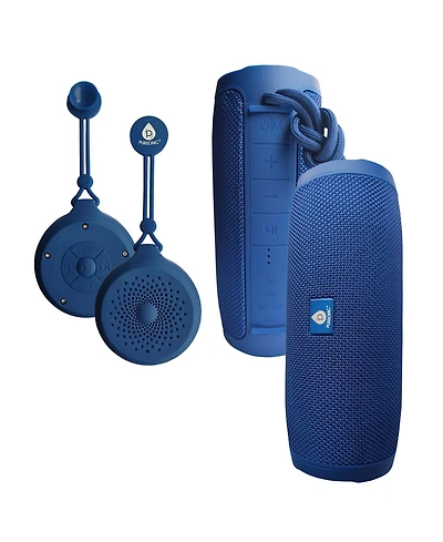 Pursonic Peak Wireless Speaker & Pursonic Waterproof Wireless Speaker Bundle – 360° Hi-Res Sound Anywhere, Anytime