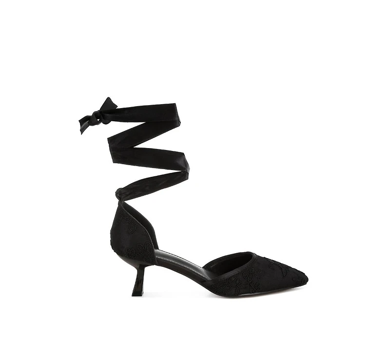 Laika Lace Kitten Heel Sandals Women