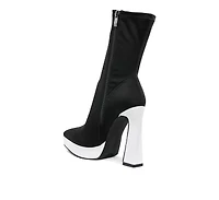 Rabha Contrasting Platform Detail Sock Boots