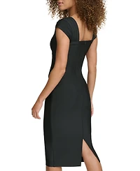 Siena Women's Bandage Sweetheart Cap-Sleeve Dress