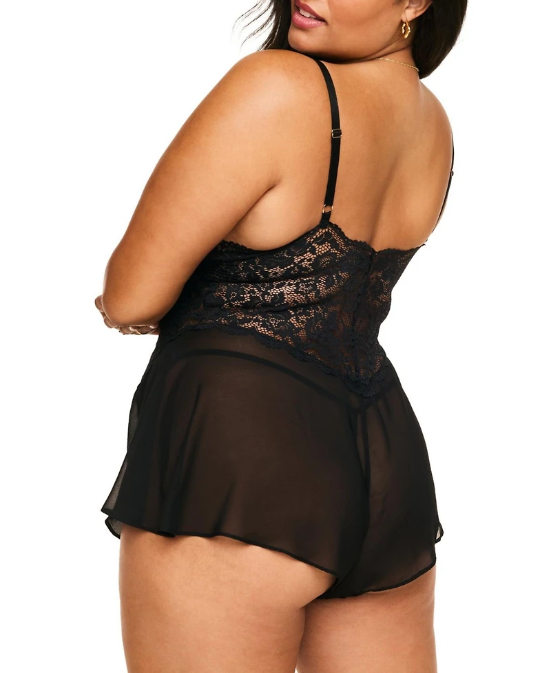Adore Me Plus Odessa Romper Lingerie