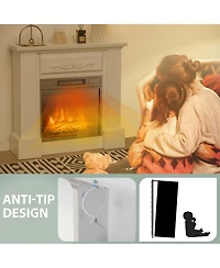 Sugift 1400W Tv Stand Electric Fireplace Mantel with Remote Control