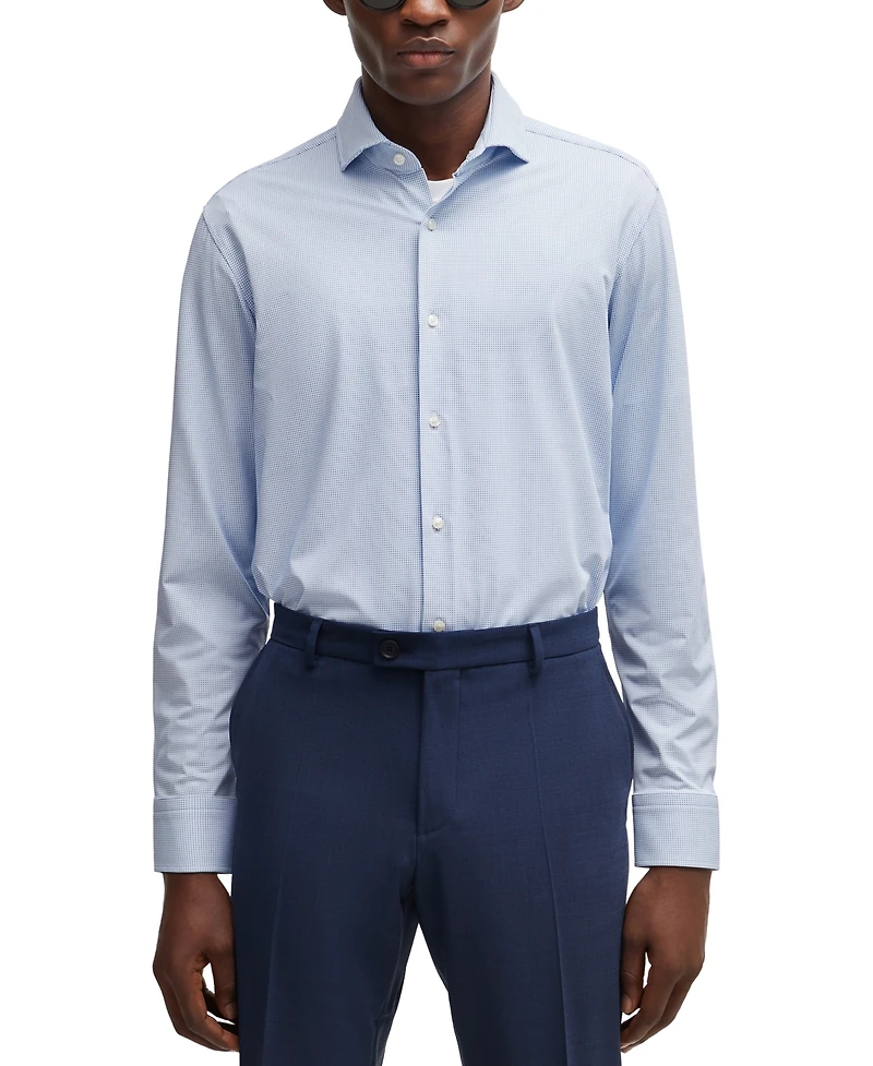Boss by Hugo Boss Men's Performance-Stretch Regular-Fit Shirt