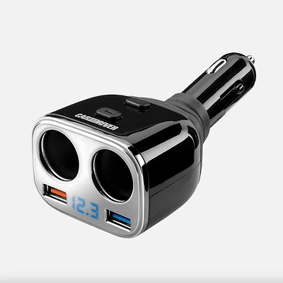 4-Port Car Charging Station with Usb and 12V Ports