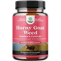 Goat Weed for Women Capsules, Female Support Blend, Ashwagandha Panax Ginseng & Maca Root, Increase Drive Energy & Mood, Nature's Craft, 90ct