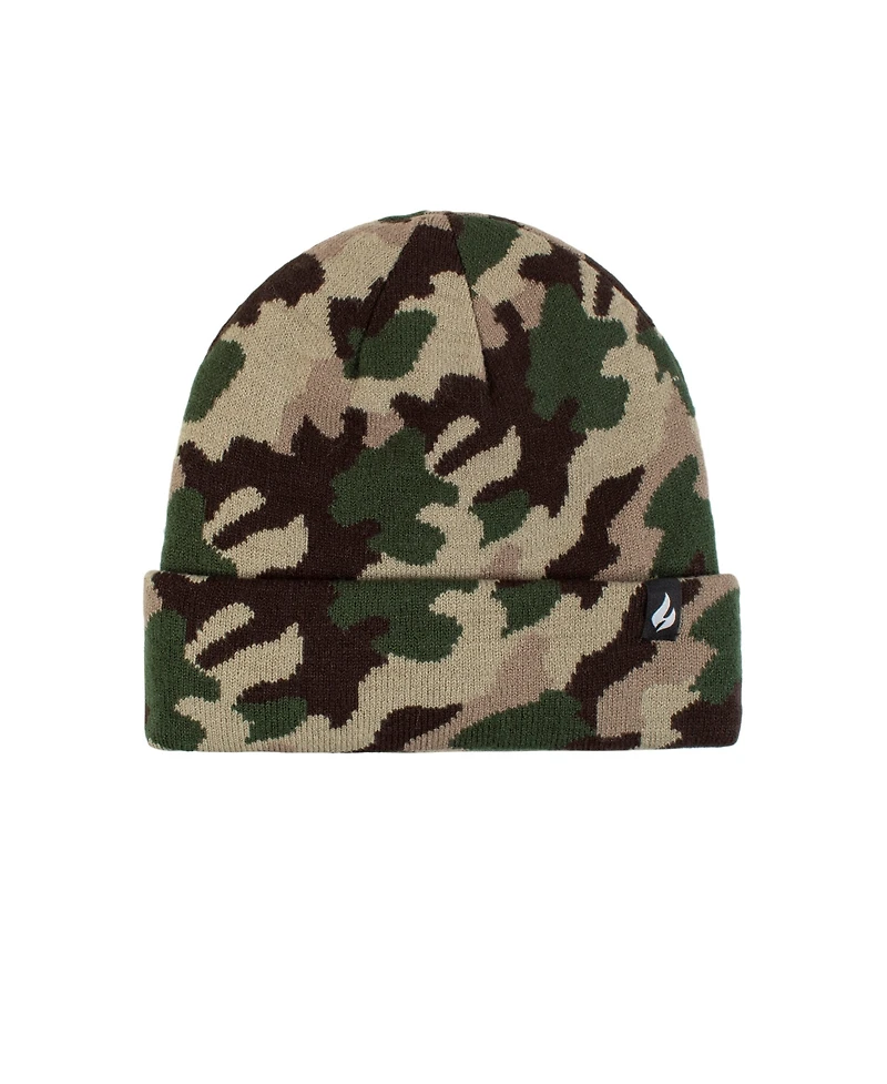 Heat Holders Men's Gunner Camouflage Knit Roll Up Hat