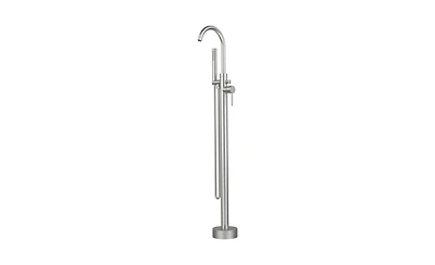 Slickblue Freestanding Bathtub Faucet Floor Mount Bathroom Faucet with Hand Shower