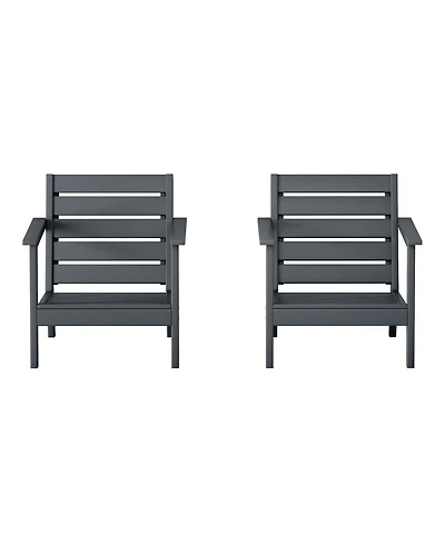 WestinTrends Outdoor Patio Hdpe Deep Seating Armchair (Set of 2)