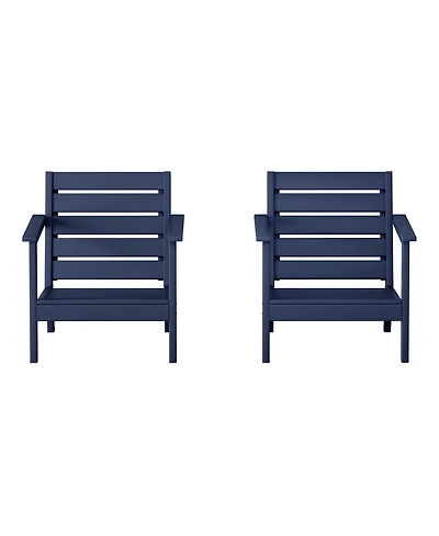 WestinTrends Outdoor Patio Hdpe Deep Seating Armchair (Set of 2)