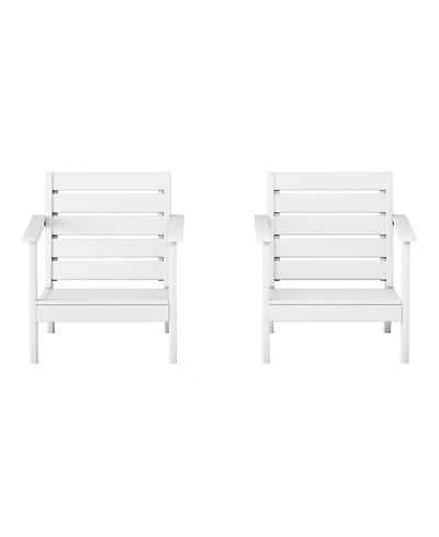 WestinTrends Outdoor Patio Hdpe Deep Seating Armchair (Set of 2)