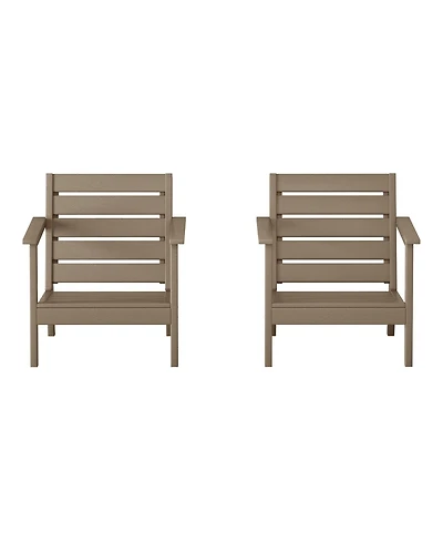 WestinTrends Outdoor Patio Hdpe Deep Seating Armchair (Set of 2)