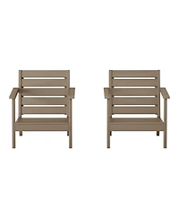 WestinTrends Outdoor Patio Hdpe Deep Seating Armchair (Set of 2)