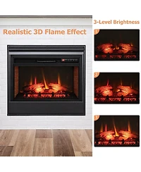 Sugift 26 Inch Infrared Electric Fireplace Insert with Remote Control