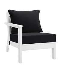 WestinTrends Outdoor Patio Hdpe White Sectional Sofa with Cushions