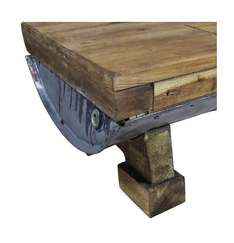 vidaXL Coffee Table Mixed Recycled Wood 35.4"x19.7"x13.8"