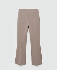 Mango Women's Flared Flowing Pants