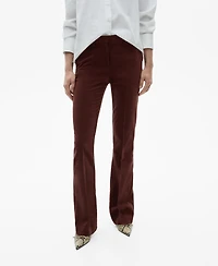 Mango Women's Straight Velvet Pants