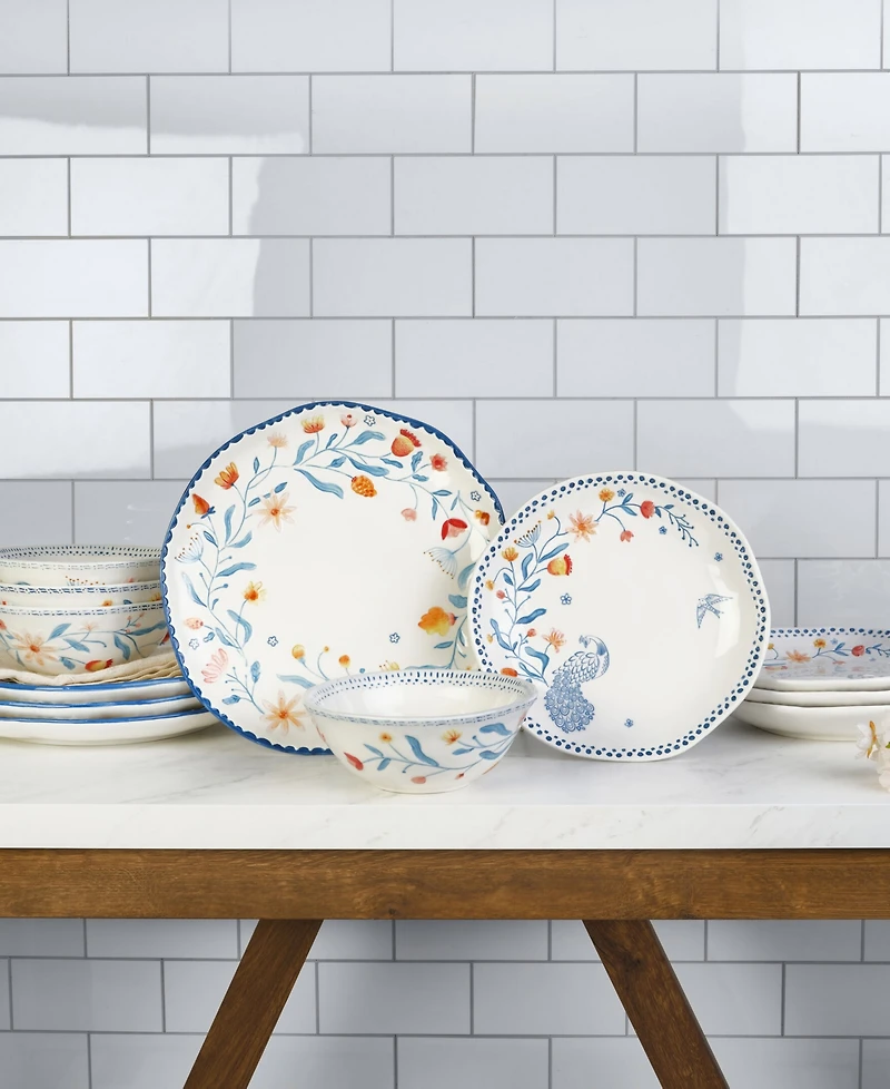 Fitz and Floyd Gracie 12 Pc. Dinnerware Set, Service for 4