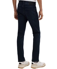 Boss by Hugo Boss Men's Blue-Black Soft-Motion Slim-Fit Jeans
