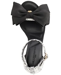 Karl Lagerfeld Paris Women's Kenz Bow Ankle Strap Dress Sandals